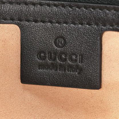 Gucci Calfskin Matelasse Small GG Marmont Shoulder Bag Black 6 of 12