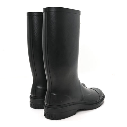 Chanel Caoutchouk CC High Boots 37 Black 5 of 9