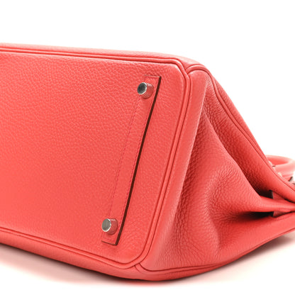Hermes Taurillon Clemence Birkin 30 Geranium 10 of 10