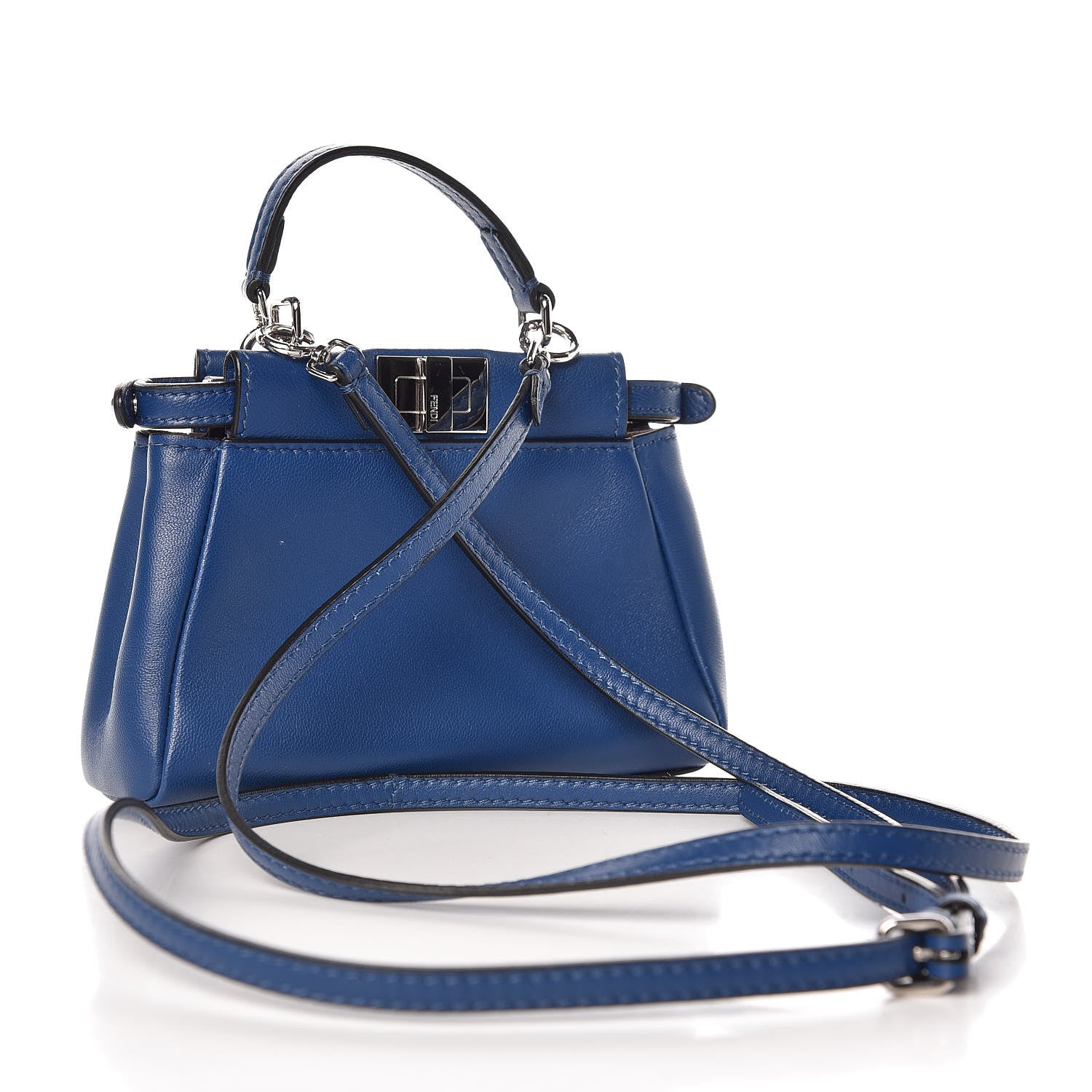 Fendi Shiny Nappa Micro Peekaboo Iconic Satchel Iris 4 of 7