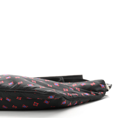 Prada Tessuto Stampato Nylon Flat Messenger Bag Black 9 of 9
