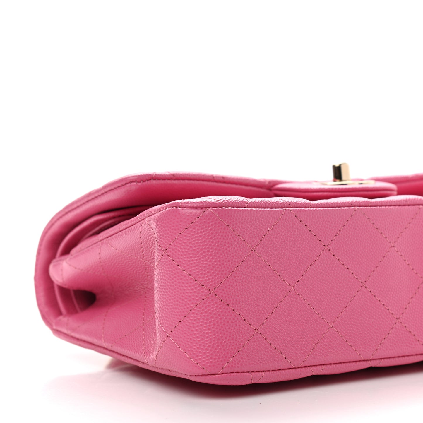 Caviar Quilted Small Double Flap Pink
