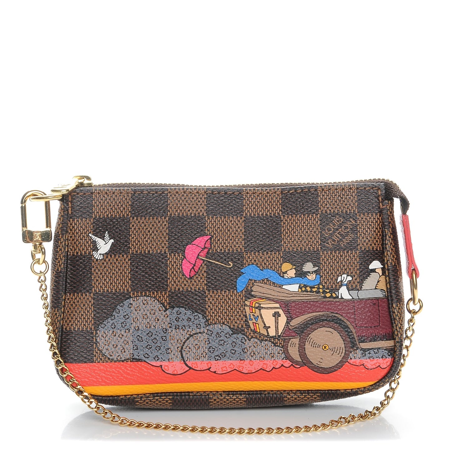 Damier Ebene 2015 Christmas Animation Mini Pochette Accessories
