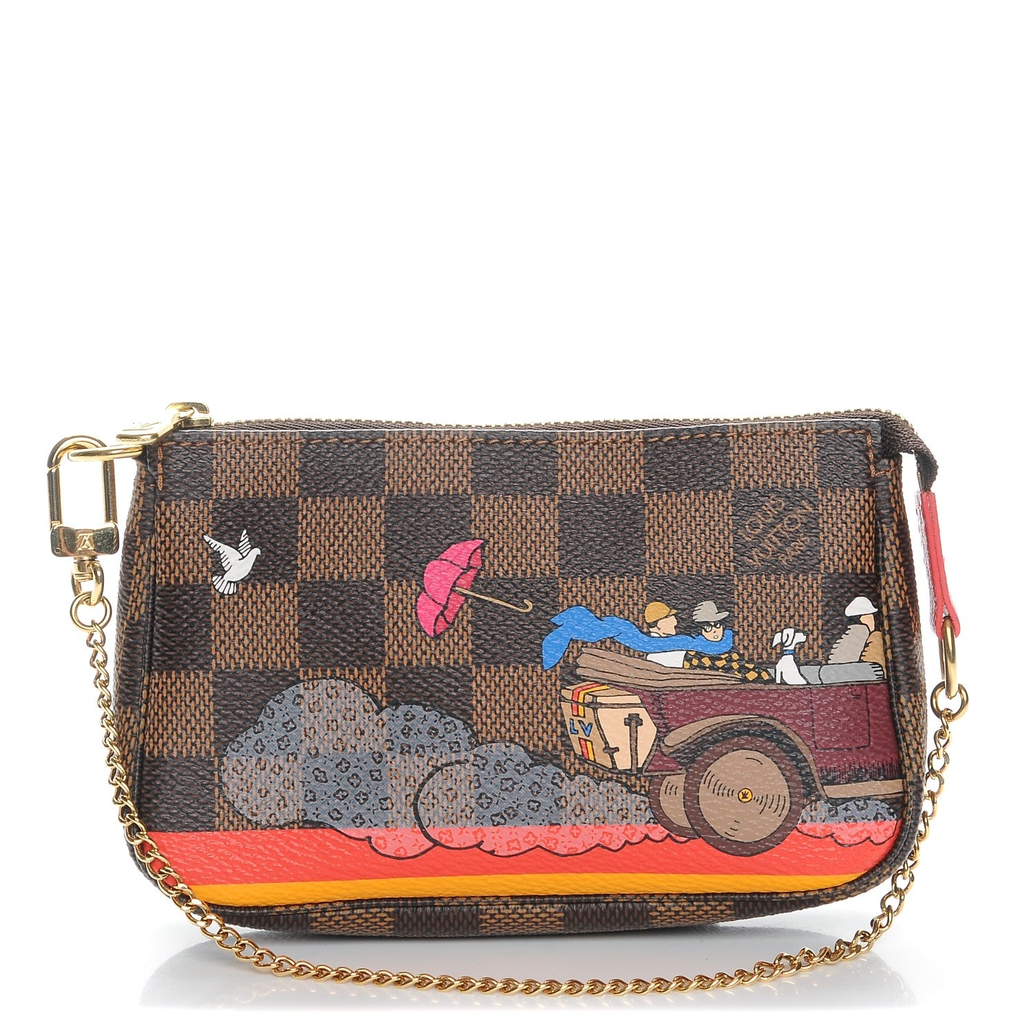 Louis Vuitton Damier Ebene 2015 Christmas Animation Mini Pochette Accessories 1 of 7
