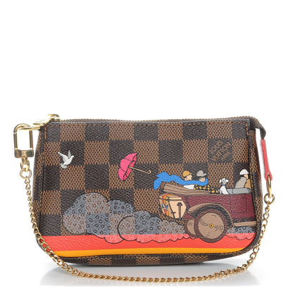Louis Vuitton Damier Ebene 2015 Christmas Animation Mini Pochette Accessories 1 of 7