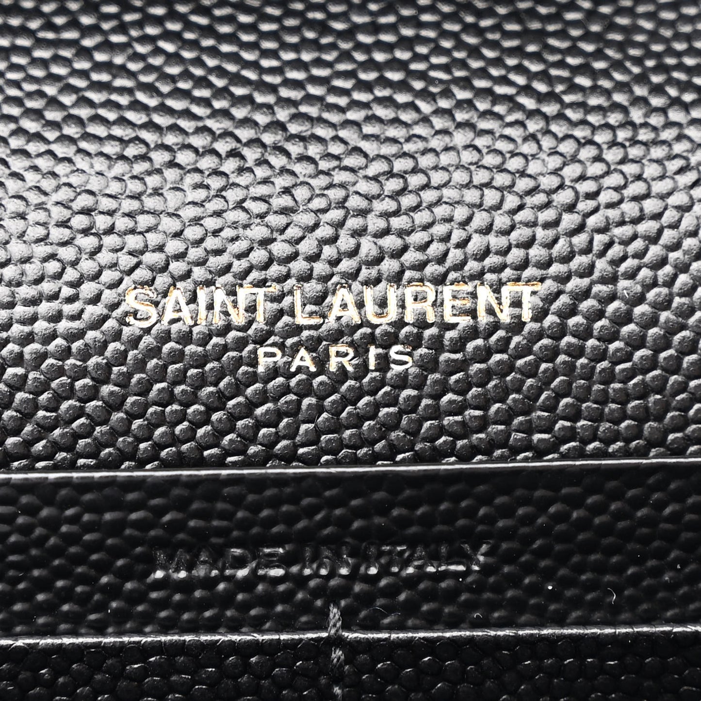 Grain De Poudre Matelasse Chevron Monogram Chain Wallet Black