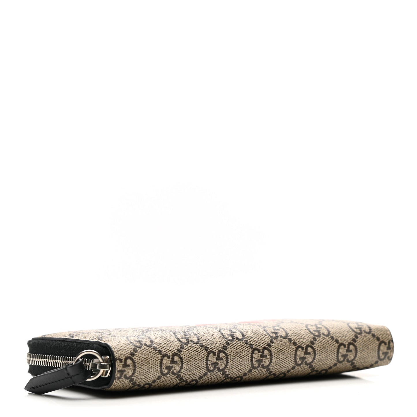 GG Supreme Monogram Kingsnake Zip Around Wallet Black