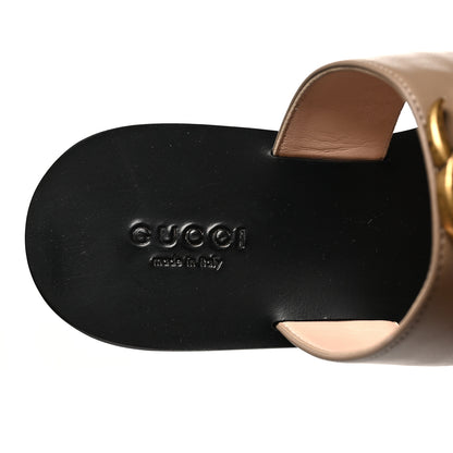 Gucci Calfskin GG Marmont Thong Sandals 35 Mud 35.5 Mud 7 of 9