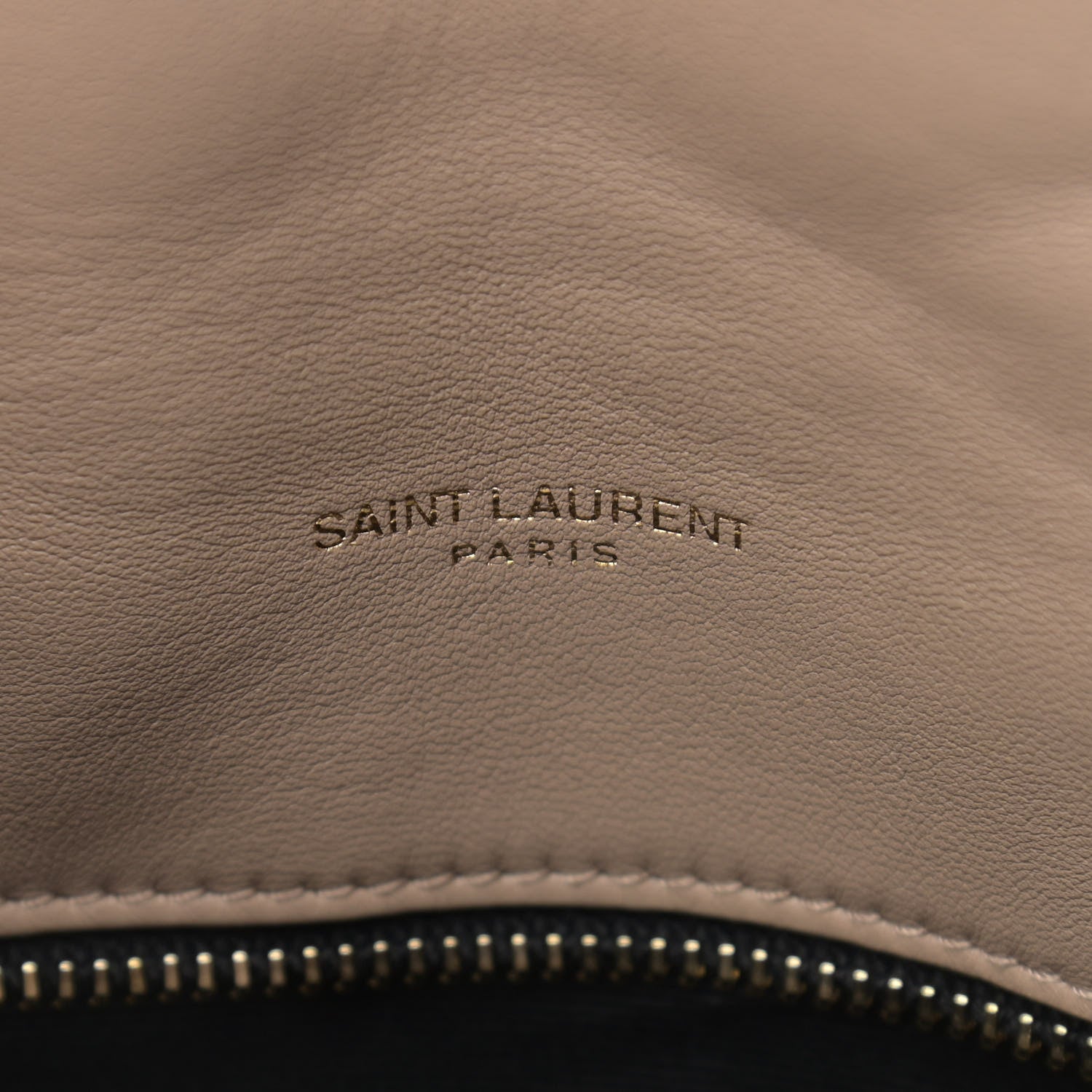 Saint Laurent Lambskin Quilted Toy Loulou Puffer Monogram Chain Satchel Dark Beige 7 of 12