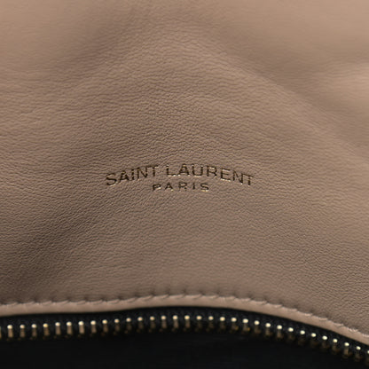 Saint Laurent Lambskin Quilted Toy Loulou Puffer Monogram Chain Satchel Dark Beige 7 of 12