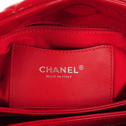 Chanel Patent Quilted Medium Just Mademoiselle Bowling Bag Red 6 of 7