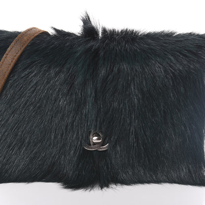 Chanel Goat Hair Wallet On Chain WOC Dark Green 8 of 10