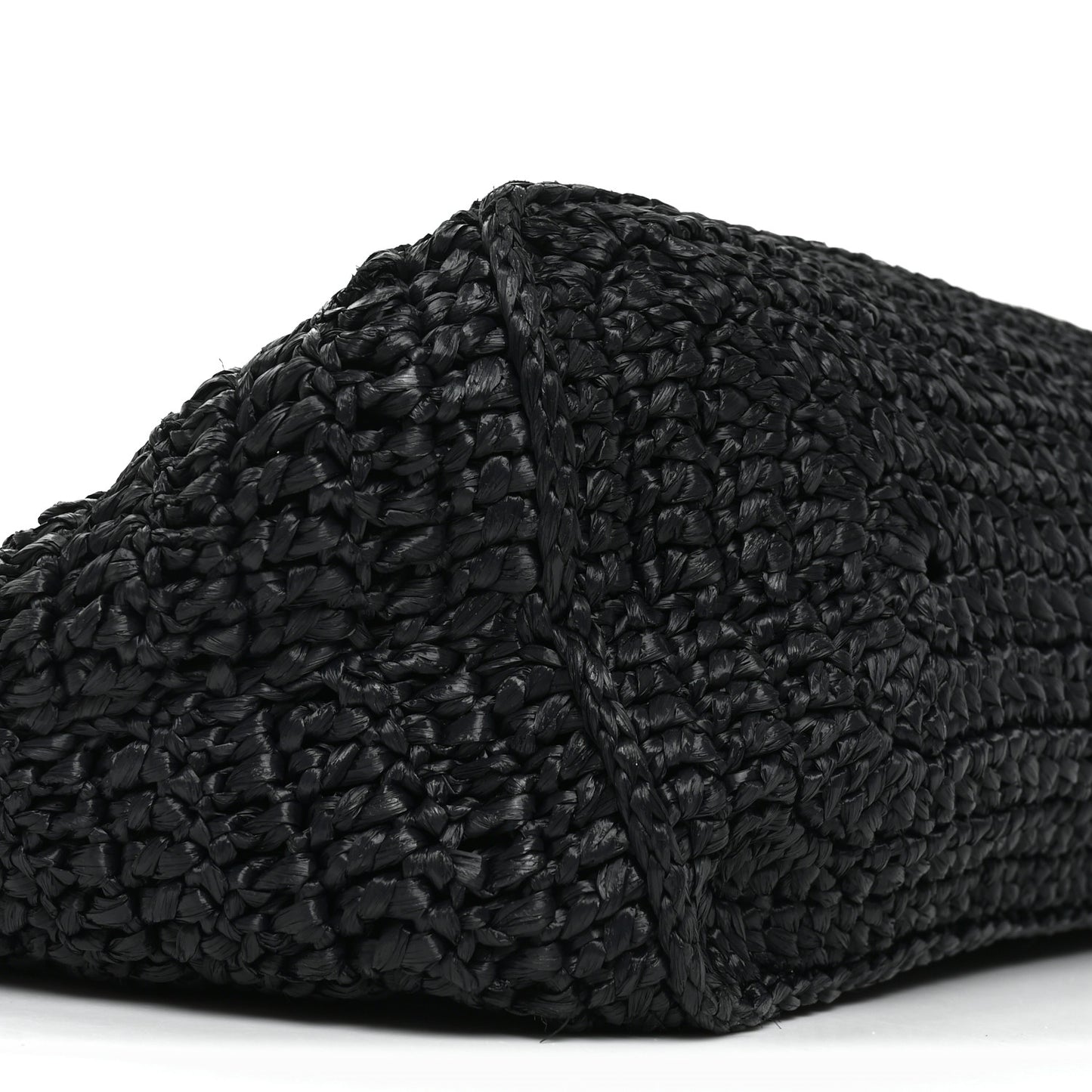 Raffia Rive Gauche Tote Black