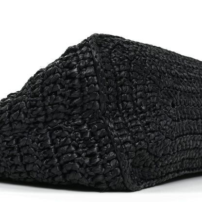 Saint Laurent Raffia Rive Gauche Tote Black 9 of 10