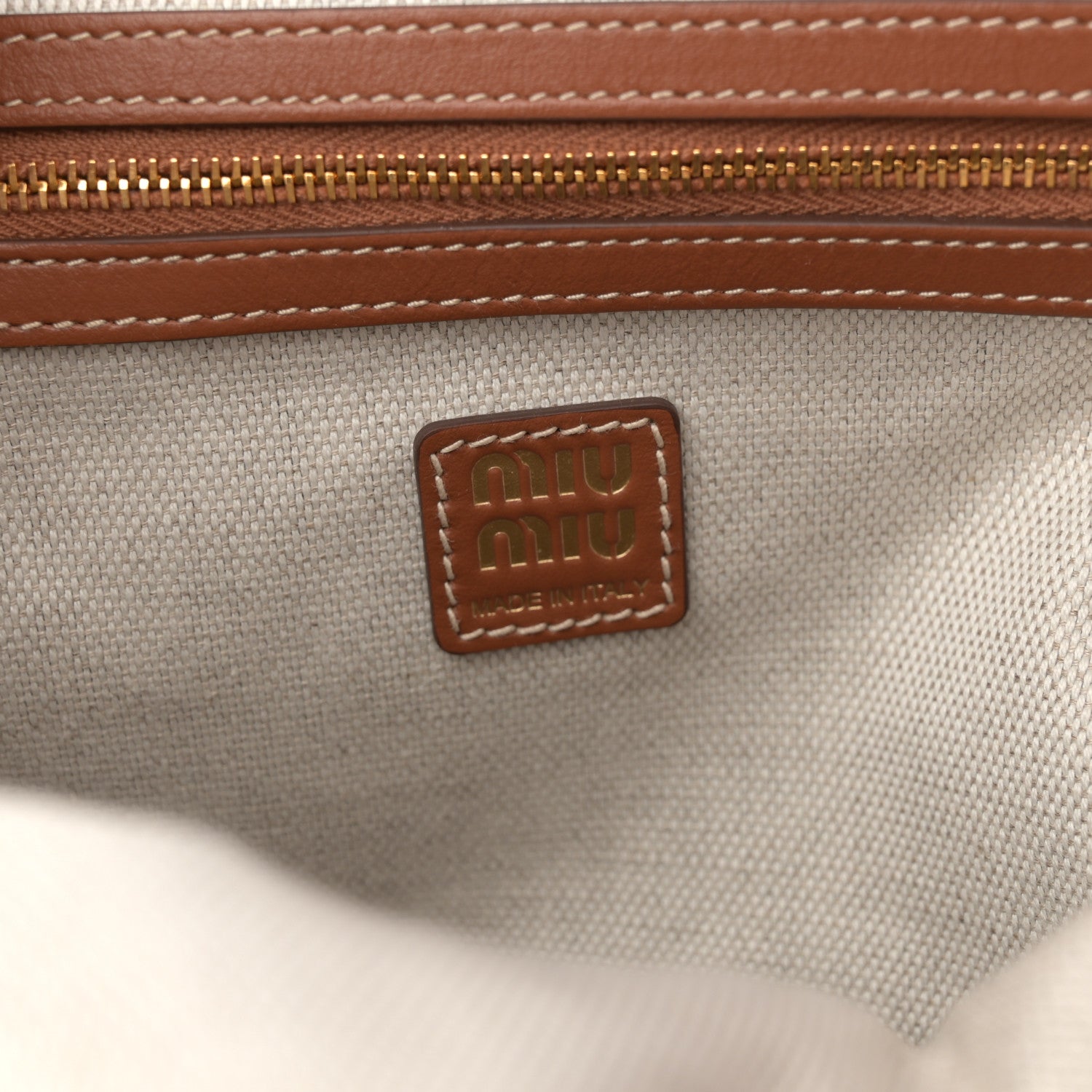 Miu Miu Soft Calf Softy Large Backpack Cognac 6 of 10