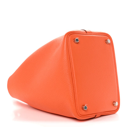 Hermes Taurillon Clemence Picotin Lock 18 PM Orange 4 of 10