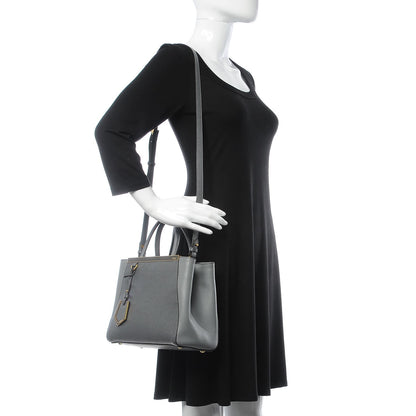 Fendi Vitello Elite Petite 2Jours Tote Grigio Grigio Chiaro 2 of 9