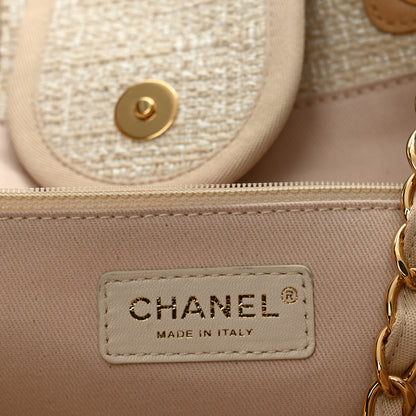Chanel Canvas Large Deauville Tote Light Beige 6 of 10