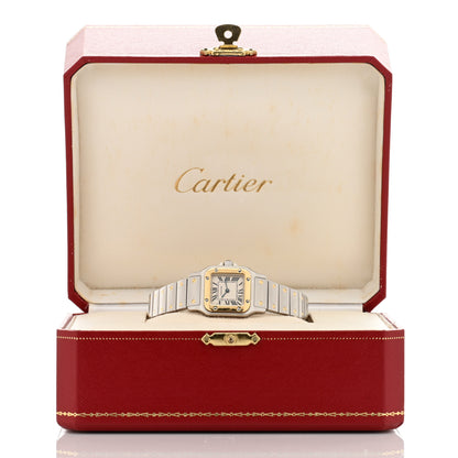 Cartier Stainless Steel 18K Yellow Gold 24mm Santos De Cartier Galbee Quartz Watch 5 of 5