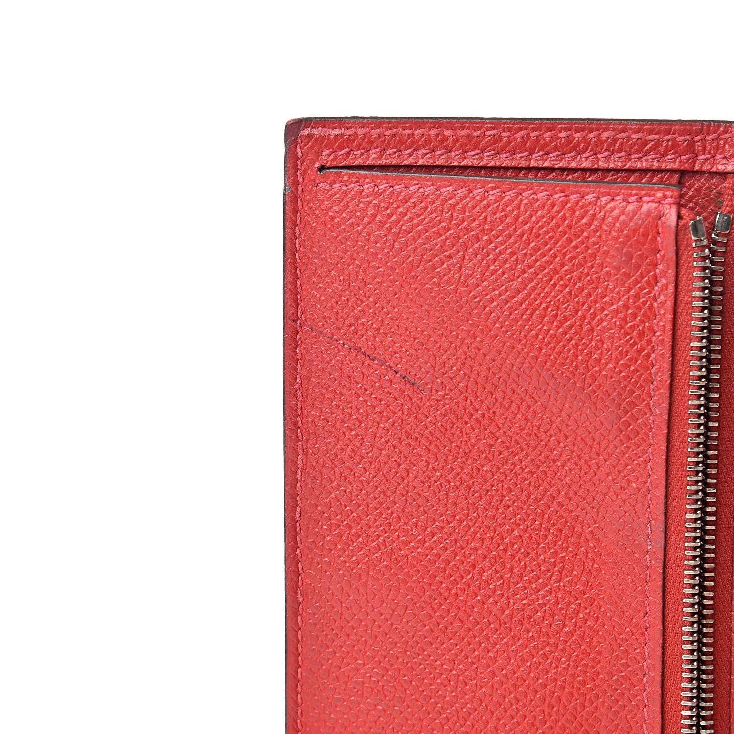 Hermes Epsom Bearn Gusset Wallet Rouge Casaque 8 of 18