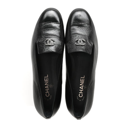 Chanel Lambskin CC Loafers 41 Black 4 of 19