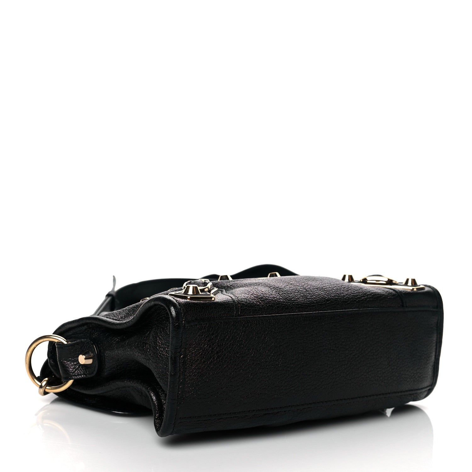 Balenciaga Chevre Gold Metallic Edge Hardware Mini City Black 3 of 8