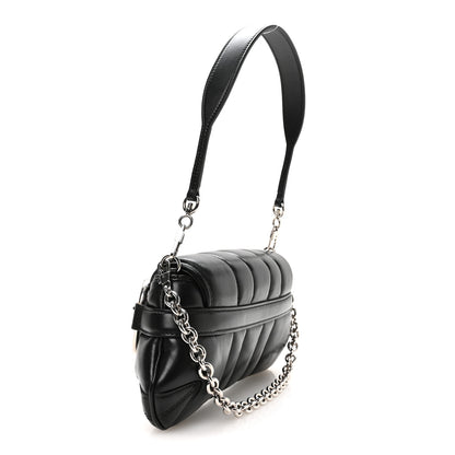 Gucci Nappa Vertical Matelasse Small Maxi Horsebit Chain Shoulder Bag Black 3 of 12