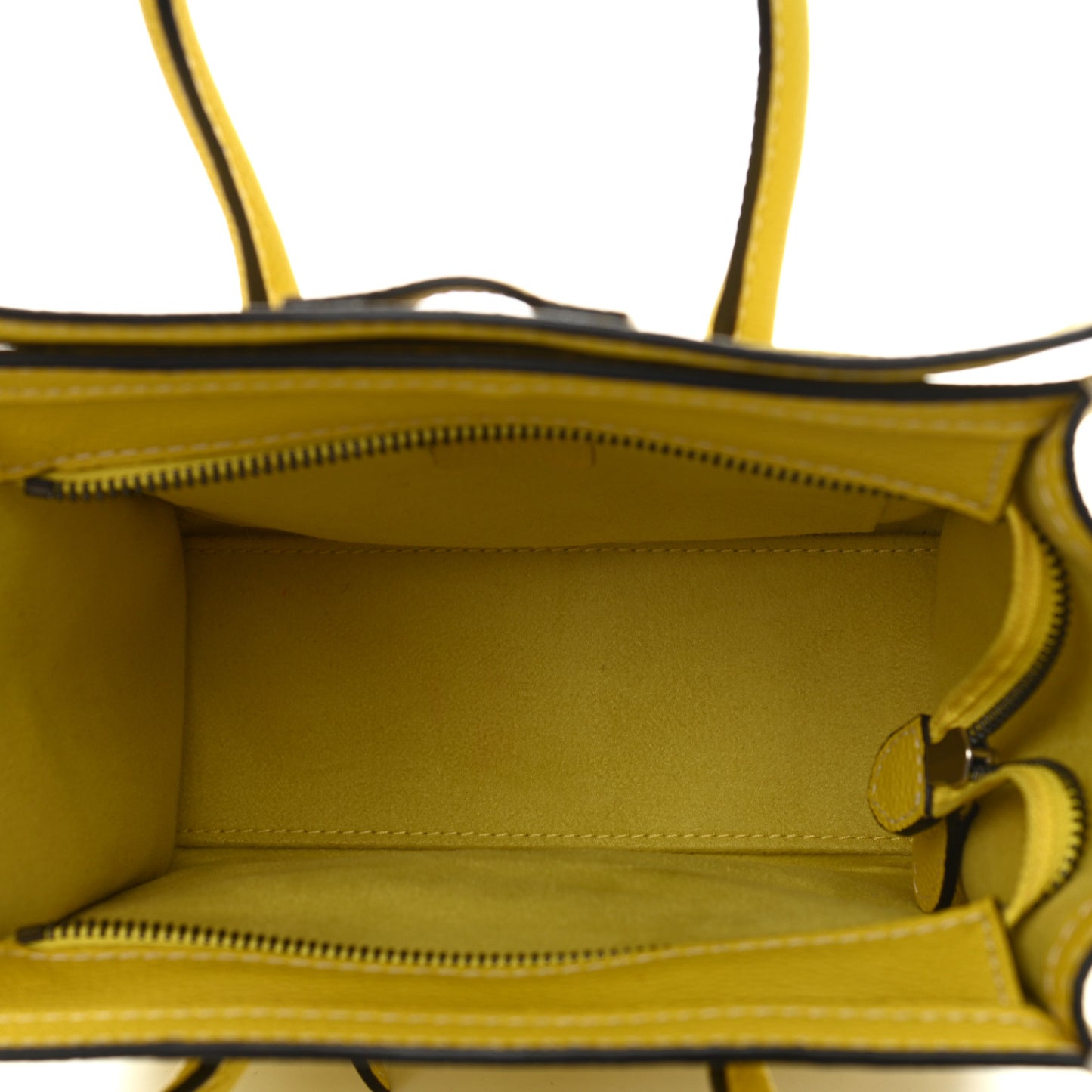 Drummed Calfskin Nano Luggage Citron