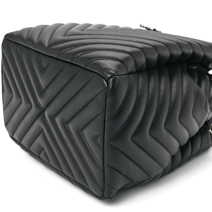 Chanel Lambskin Chevron Small Urban Spirit Drawstring Bag Black 11 of 12
