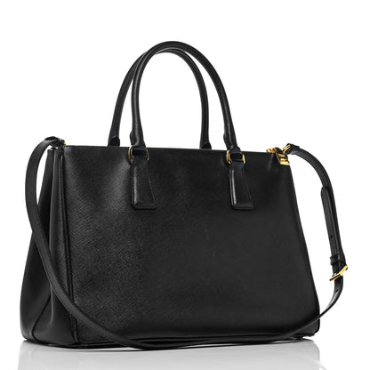 Prada Saffiano Medium Galleria Double Zip Tote Black 3 of 9