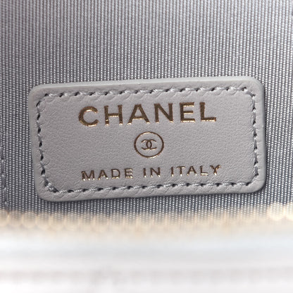 Chanel Lambskin Quilted Top Handle Mini Vanity Case With Chain Grey 5 of 8