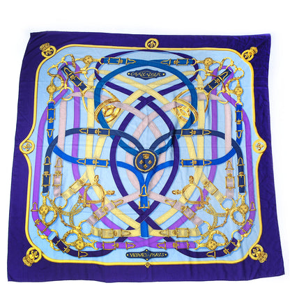 Hermes Cashmere Silk Cavalcadour Scarf 140 2 of 7