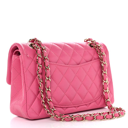 Chanel Caviar Quilted Small Double Flap Pink 3 of 11