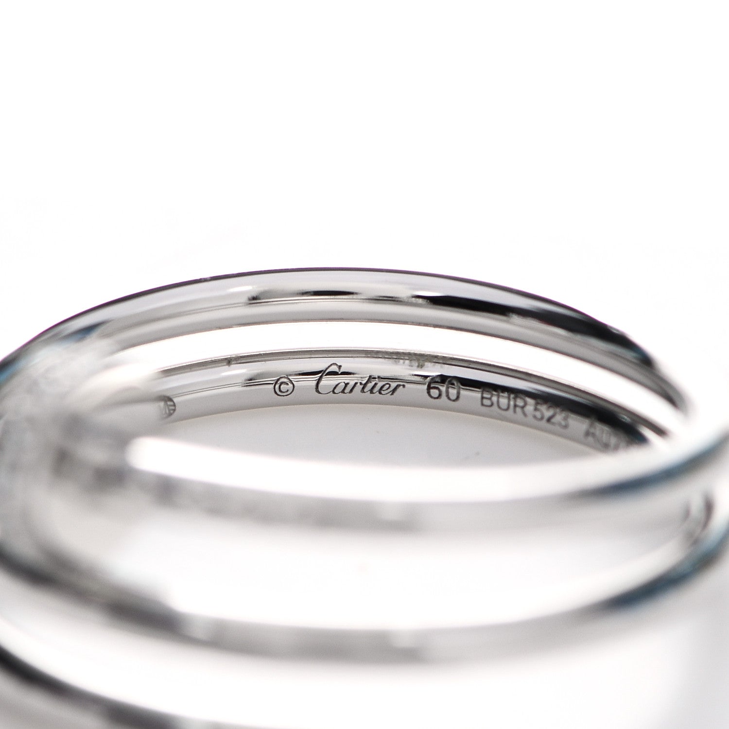 Cartier 18K White Gold Diamond Double Wrap Juste Un Clou Ring 60 9 5 of 8