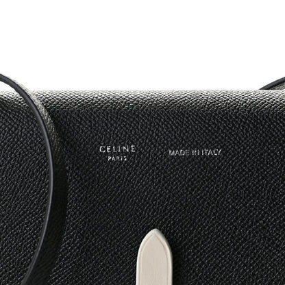 Celine Grained Calfskin Strap Clutch Black 10 of 10