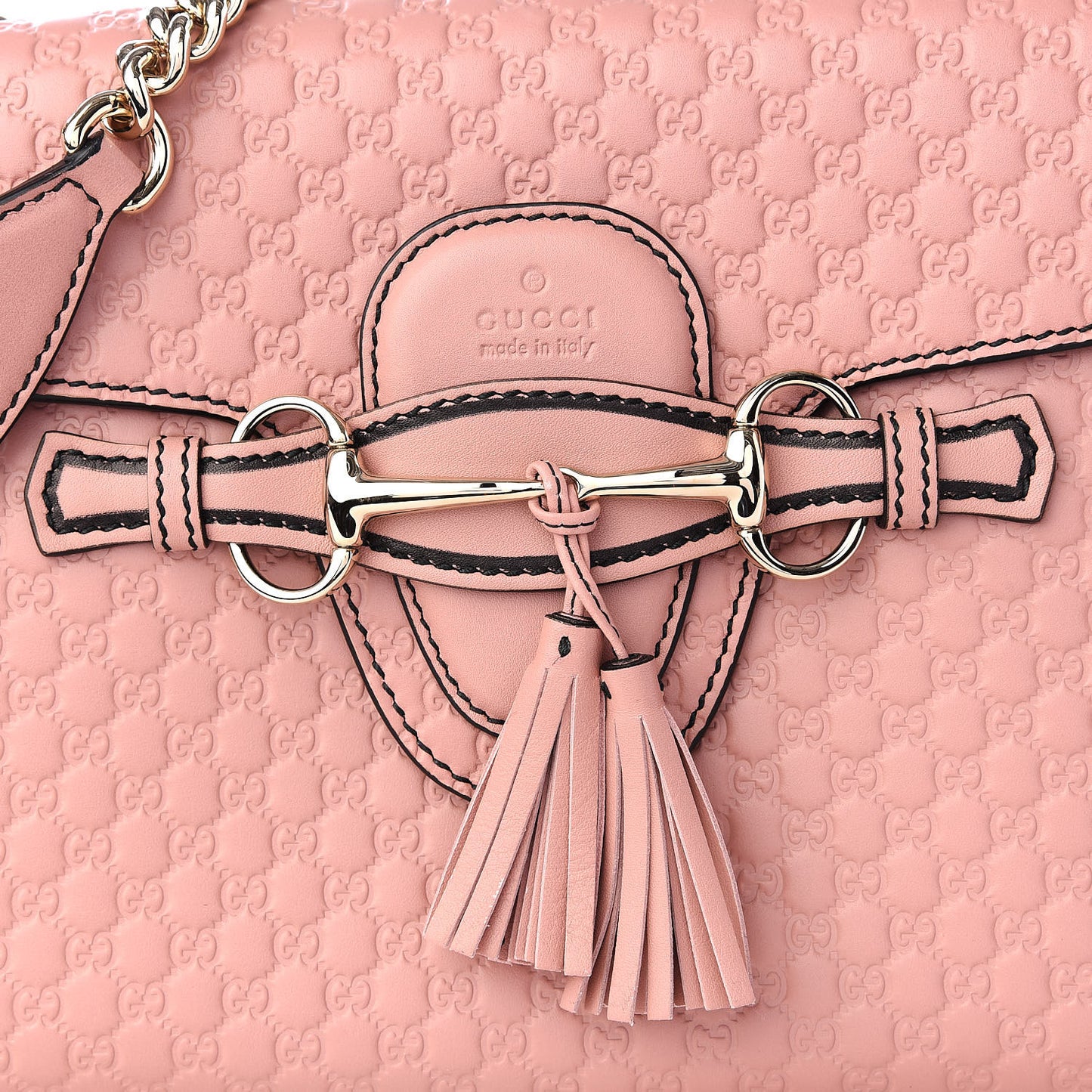 Microguccissima Medium Emily Chain Shoulder Bag Soft Pink