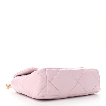 Chanel Lambskin Quilted Large Chanel 19 Flap Light Pink 4 of 10