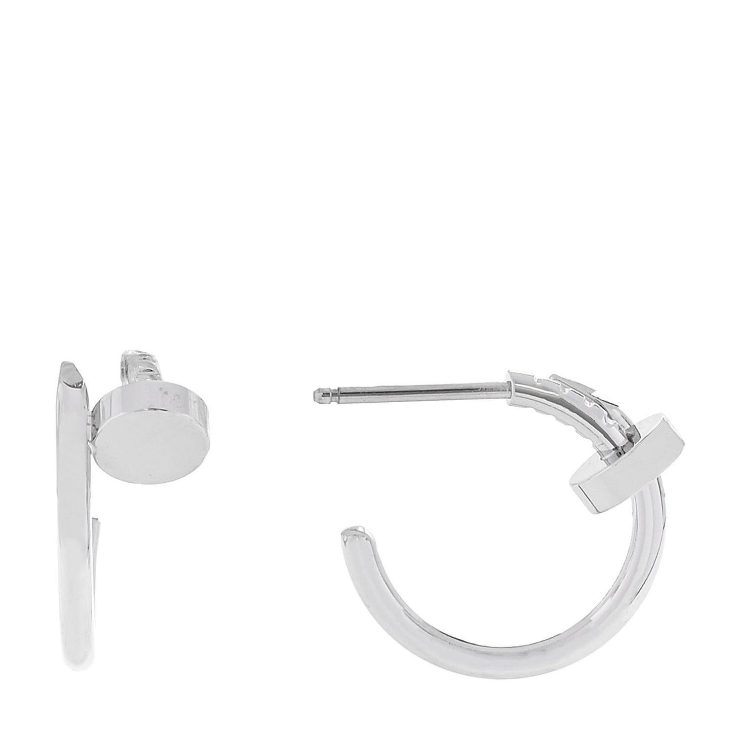 18K White Gold Juste Un Clou Hoop Earrings