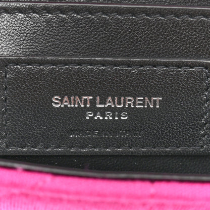 Saint Laurent Jersey Wool Patchwork Monogram Medium Jamie Baguette Magenta 6 of 11