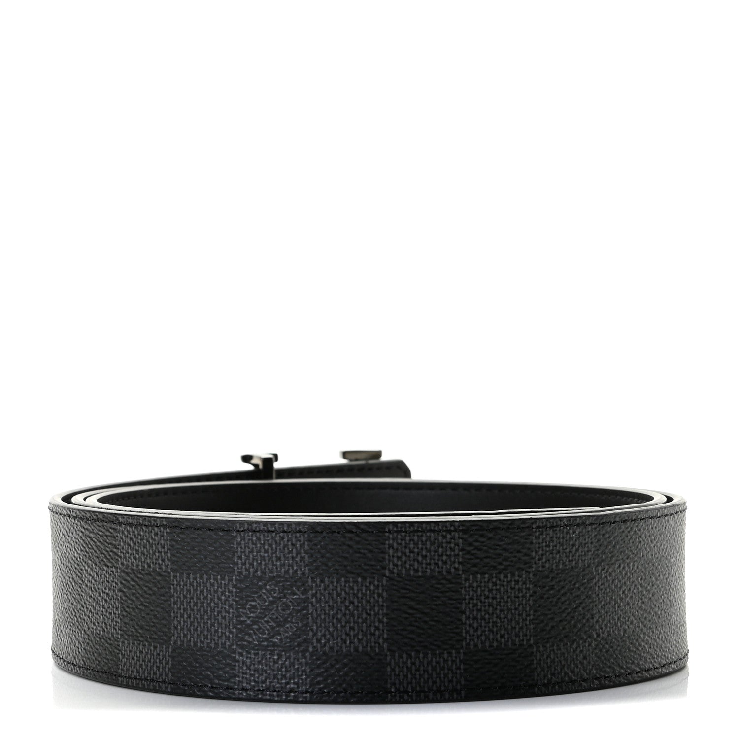 Louis Vuitton Damier Graphite 40mm LV Initiales Belt 105 42 2 of 3
