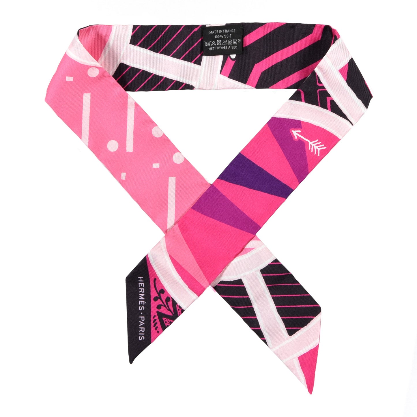 Silk Jeu de Soie Uniforme Twilly Rose Vif Black Rose