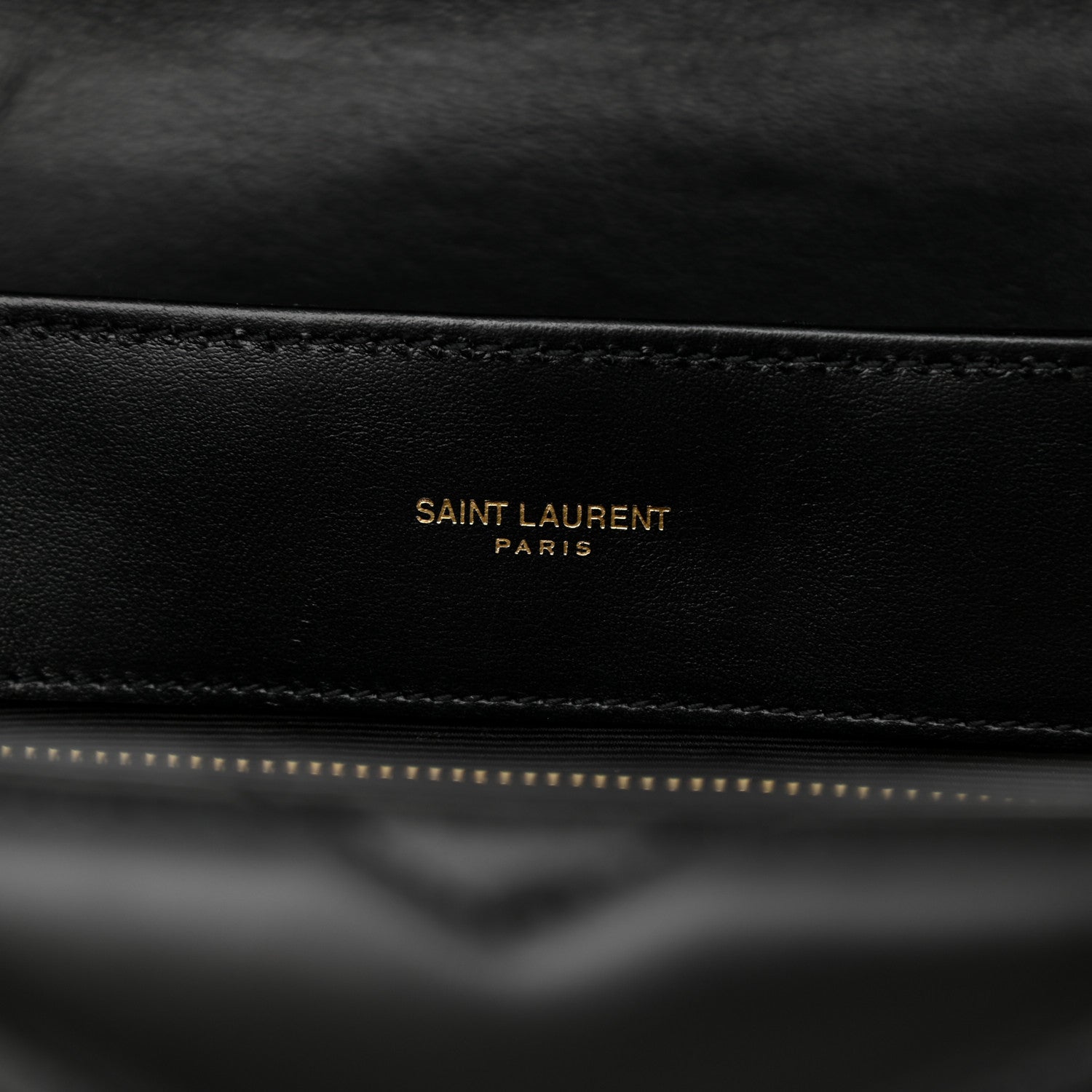 Saint Laurent Calfskin Y Quilted Monogram Large Loulou Chain Satchel Black 5 of 12