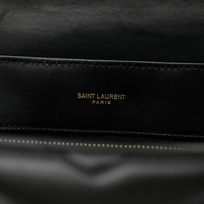 Saint Laurent Calfskin Y Quilted Monogram Large Loulou Chain Satchel Black 5 of 12