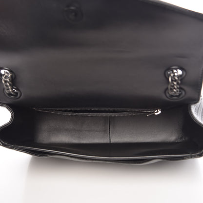 Balenciaga Shiny Goatksin Logo Embossed Monochrome M BB Round Shoulder Bag Black 6 of 11