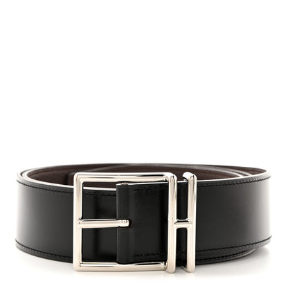 Hermes Box Togo Nathan 40 Belt 90 36 Black Chocolate 1 of 6
