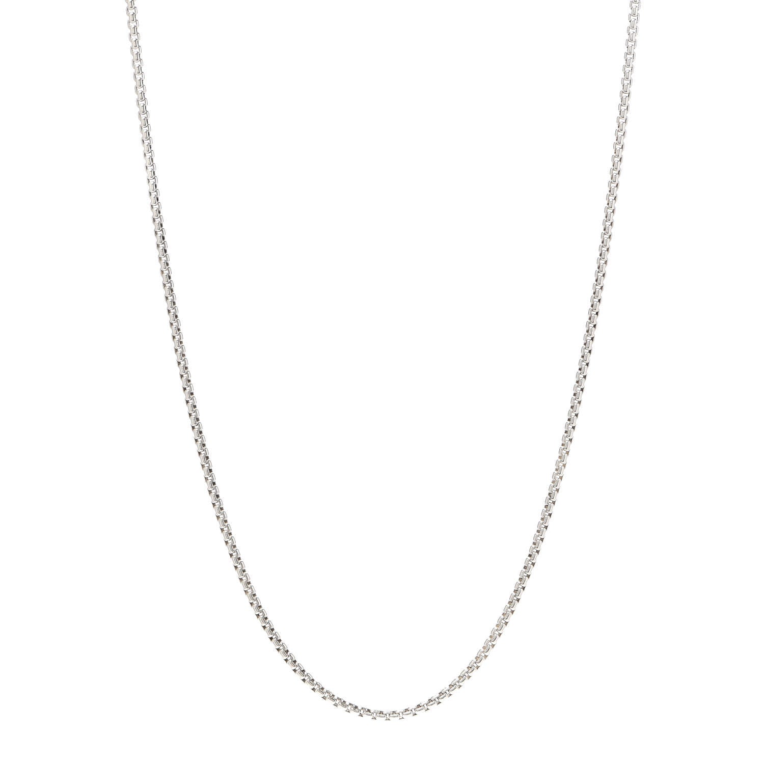 David Yurman Sterling Silver 14K Yellow Gold 1.7mm Baby Box Chain Necklace 20" 1 of 5