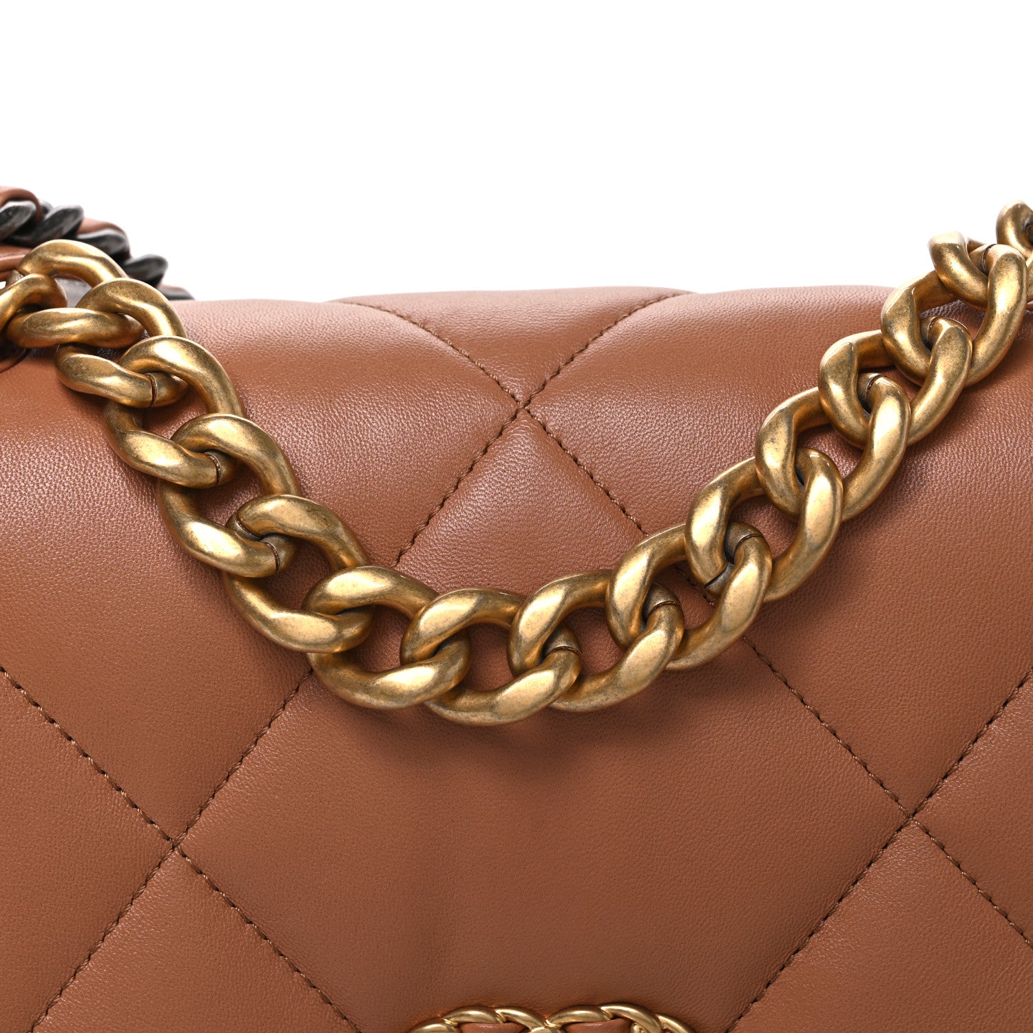 Chanel Lambskin Quilted Medium Chanel 19 Flap Brown 7 of 9