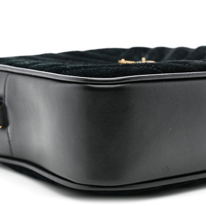 Saint Laurent Suede Calfskin Monogram Lou Camera Bag Black 9 of 14