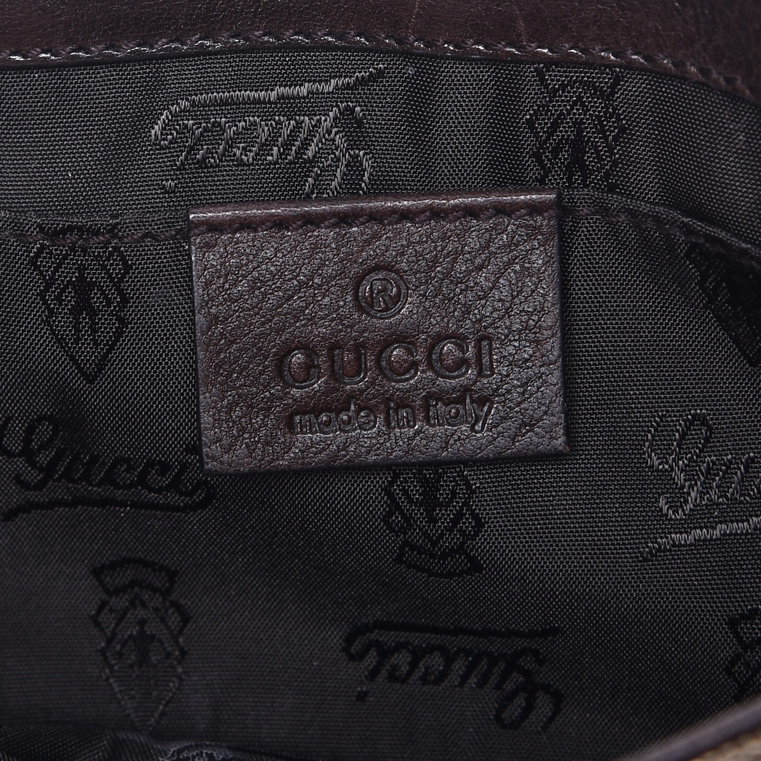 Gucci Crystal Monogram Babouska Clutch Dark Brown 6 of 9