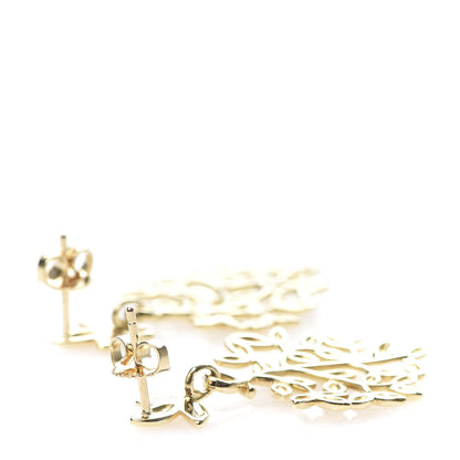 Tiffany 18K Yellow Gold Paloma Picasso Olive Leaf Drop Earrings 3 of 7